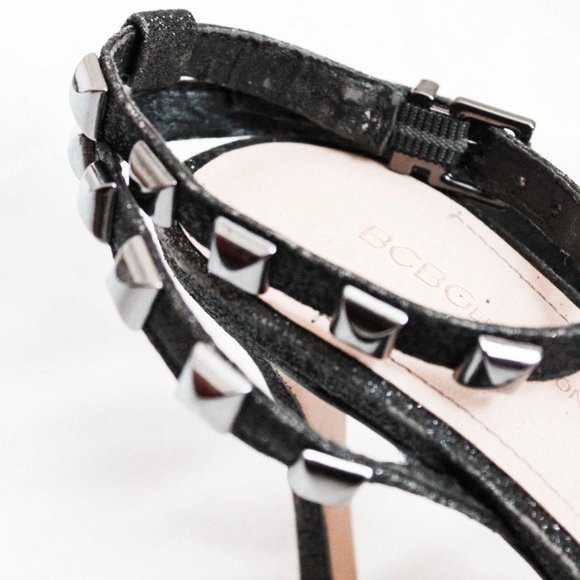 Open Toed Ankle Strapped Cone Heels - Picture 4 of 5